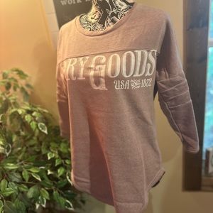 Crew Neck sweatshirt: DRY GOODS. Women’s size S.